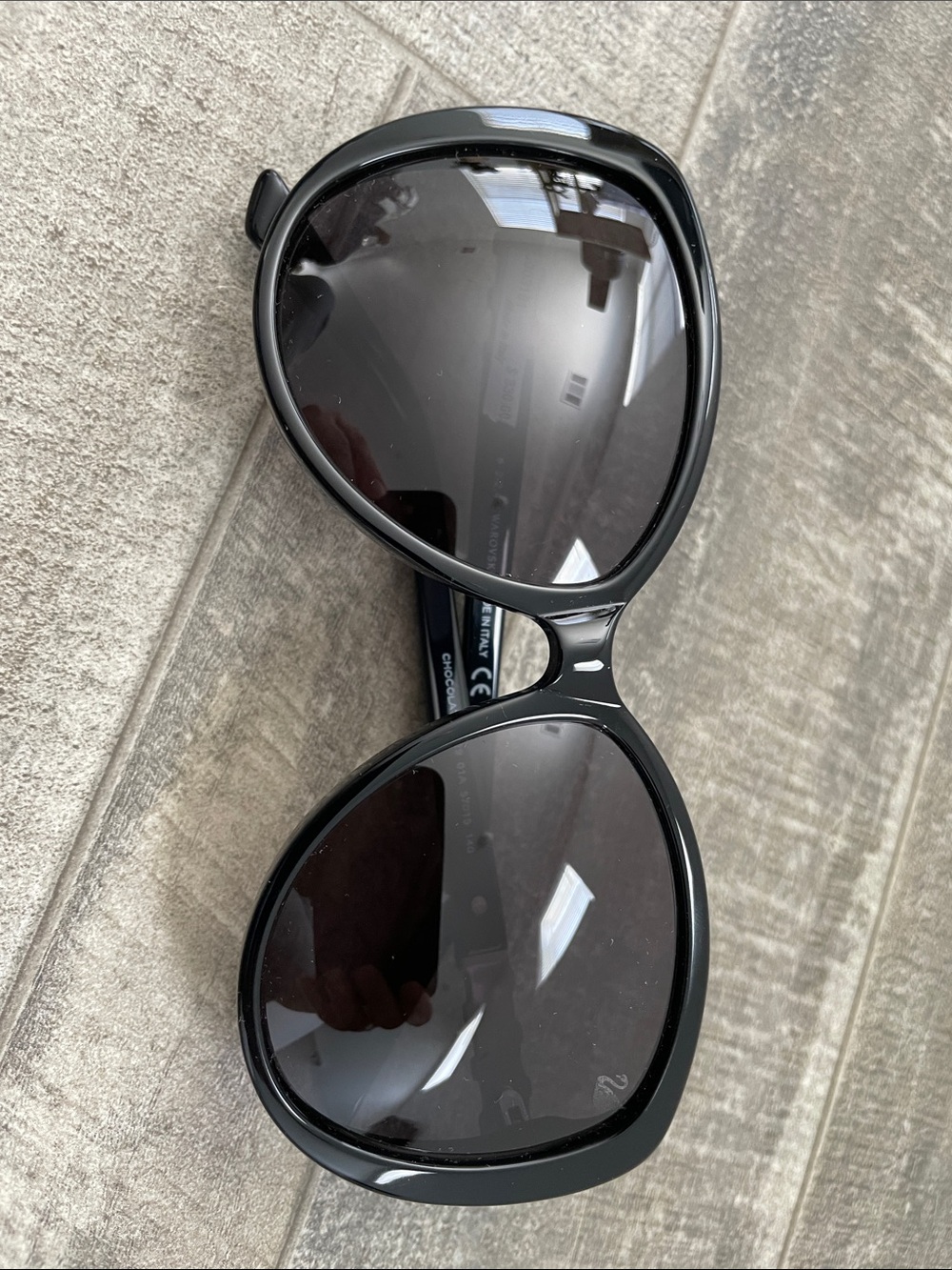 Swarovski Classic Oversized Black Sunglasses - Glossy Frame